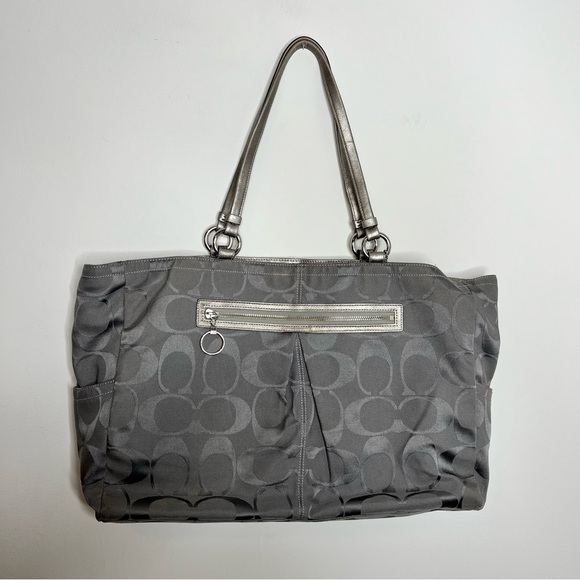 Coach Gabby Style Gray Signature Logo Everyday Large Tote Bag - Picture 1 of 11